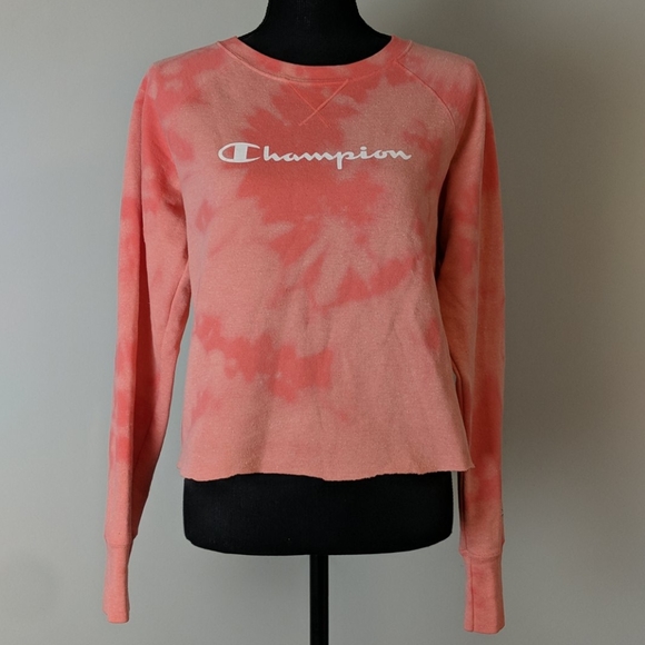 Champion Sweaters - Champion Tie-Dye Distressed Sweater S